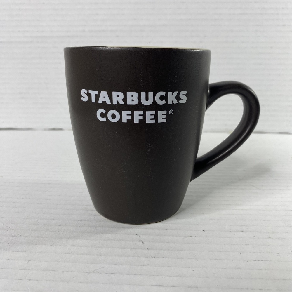 Starbucks Coffee Mug Cup 12 oz Brown Ceramic 2008 Microwave Dishwasher Safe